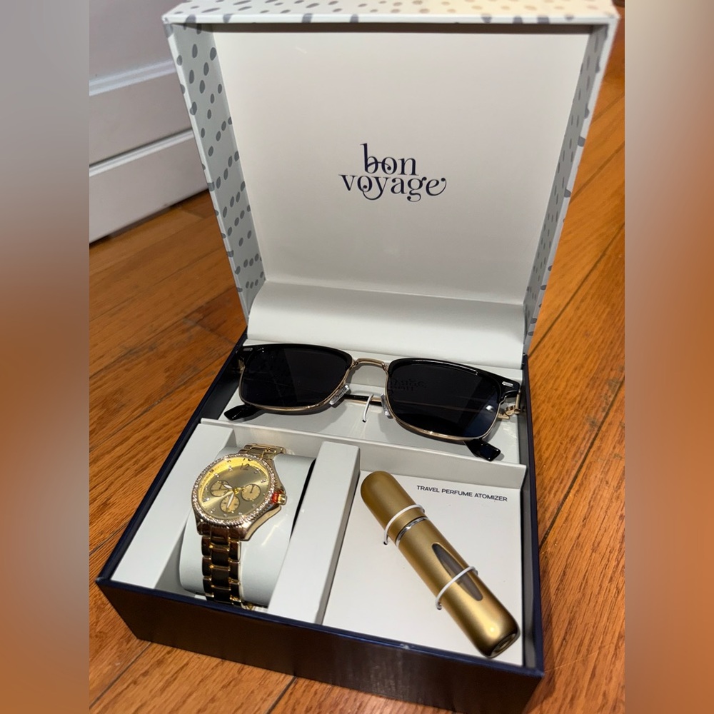 Bon Voyage Gift Set with Sunglasses, Watch, and Atomizer